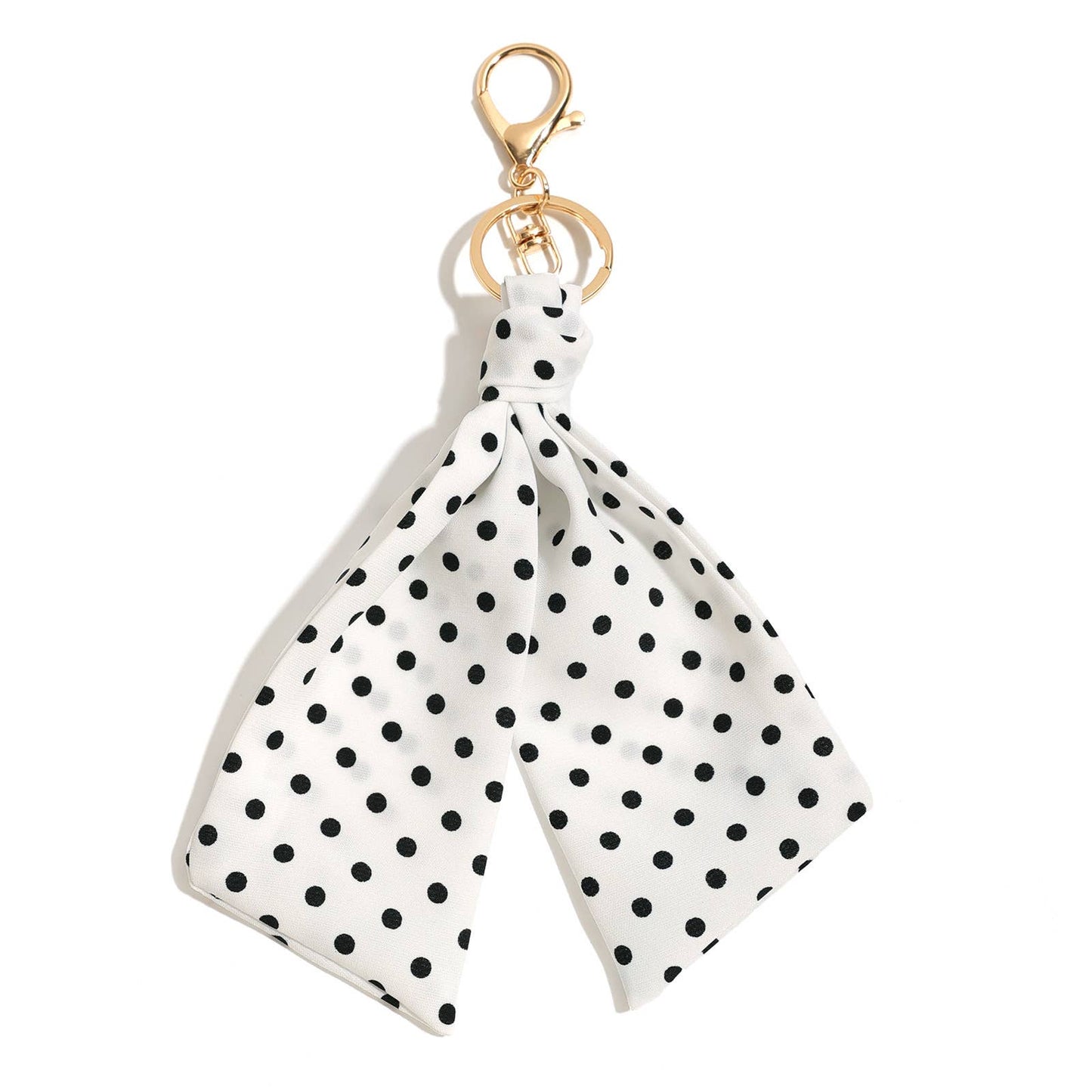 Polka‑Dot Bow‑Knot Keychain Bag Charm