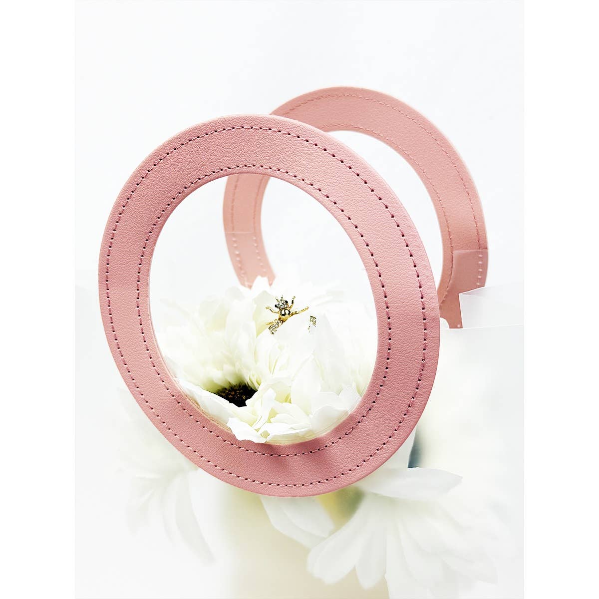 Reusable Transparent Gift Bag with Round PU Handle