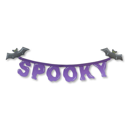 "Spooky" Banner Magnet (6.5"w), Halloween Decor