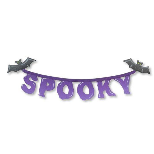 "Spooky" Banner Magnet (6.5"w), Halloween Decor