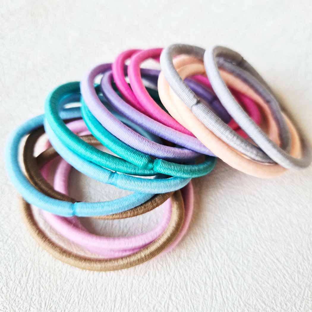 16 pcs of Pastel Tone Elastic Hair Tie Set
