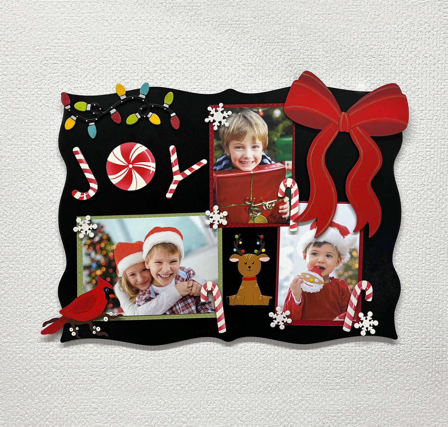 Glittered Light Bulb Border Magnet, Christmas Decor