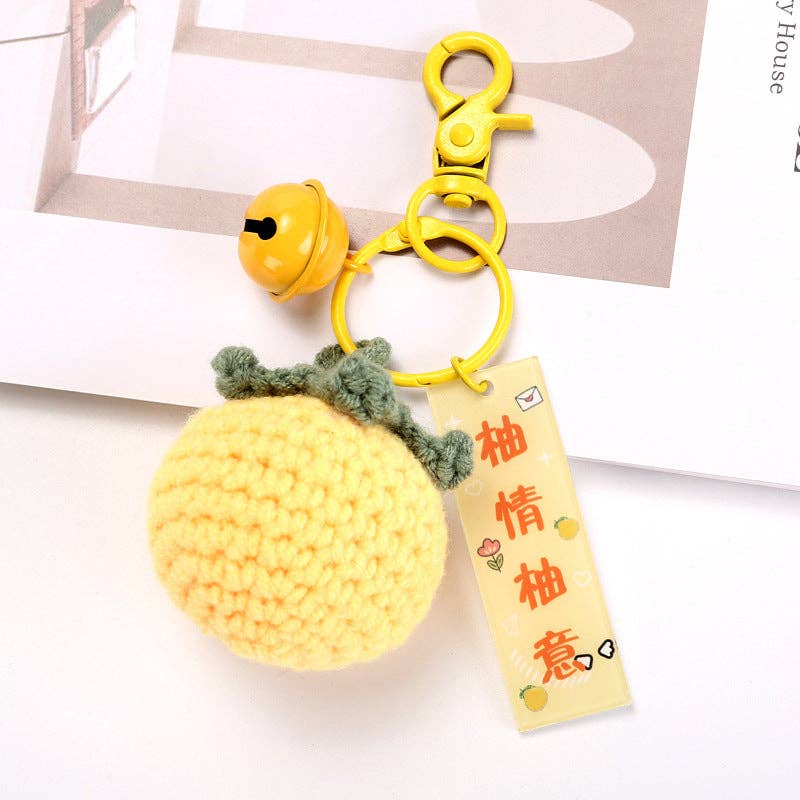 Fruit Keychain Accessories Cute Metal Handcrafted Style