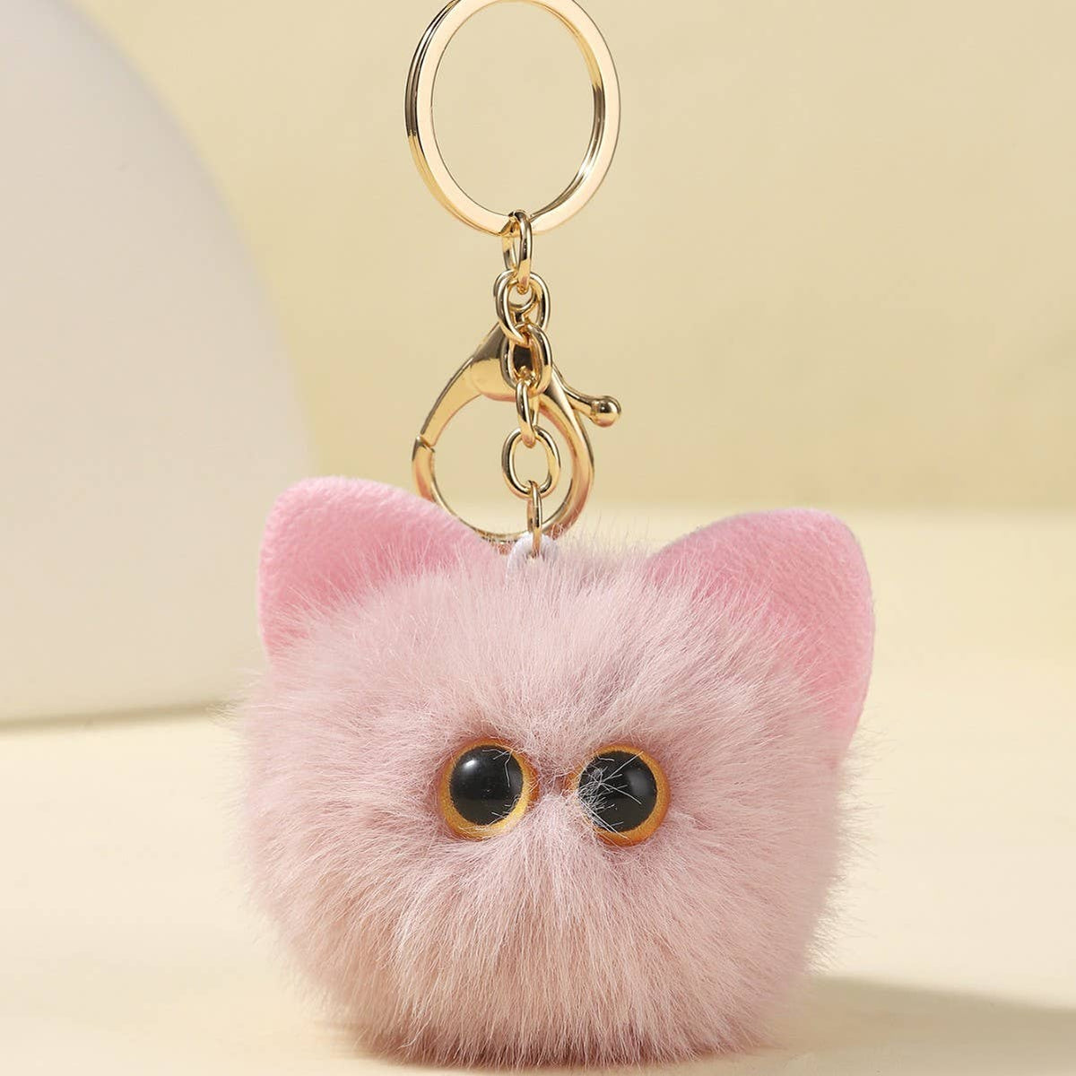 Cute Fluffy Cat Keychains in Multiple Colors for Gifts