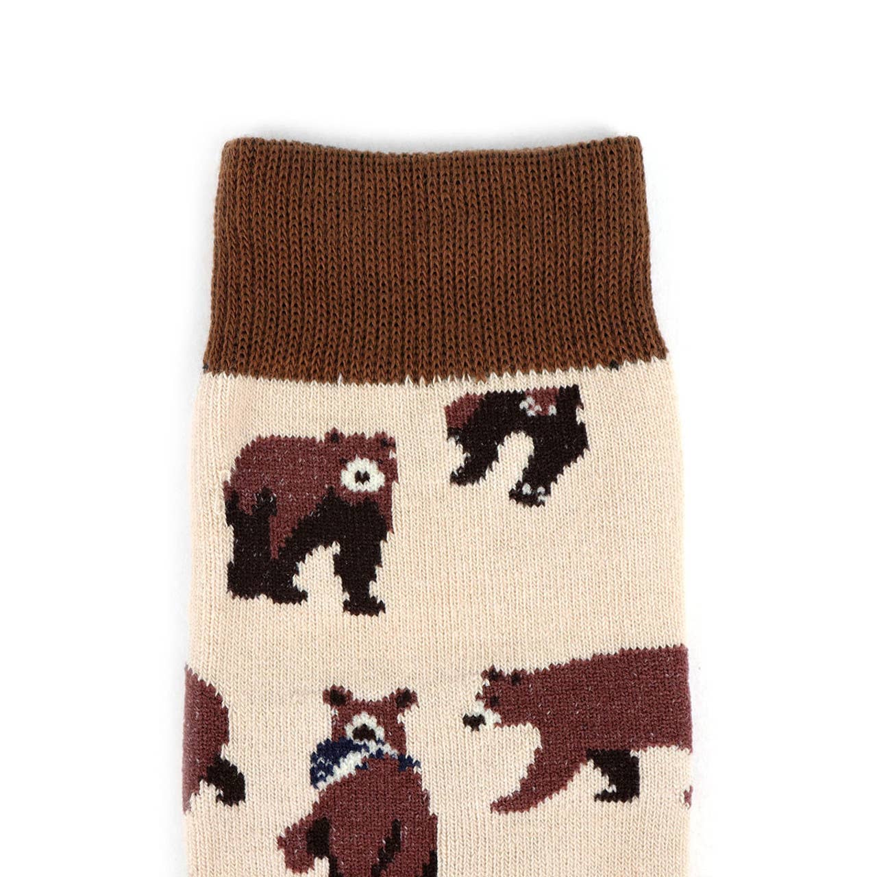 Women's Brown Bear Novelty Socks - LNVS19377-YW