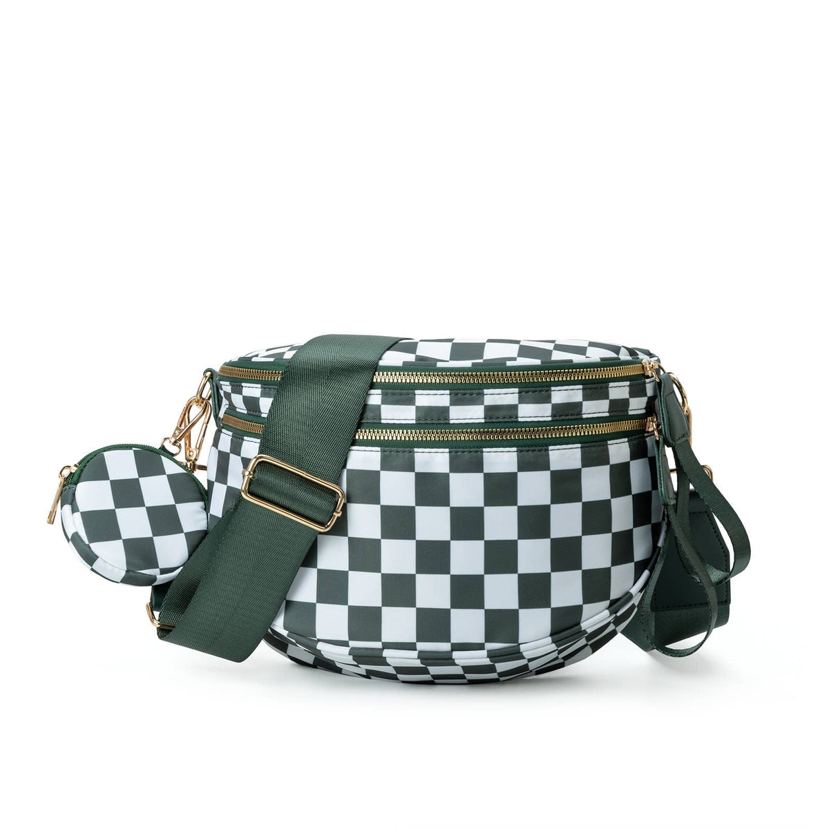 Checkered Bum Bag Crossbody Bag with coin purse