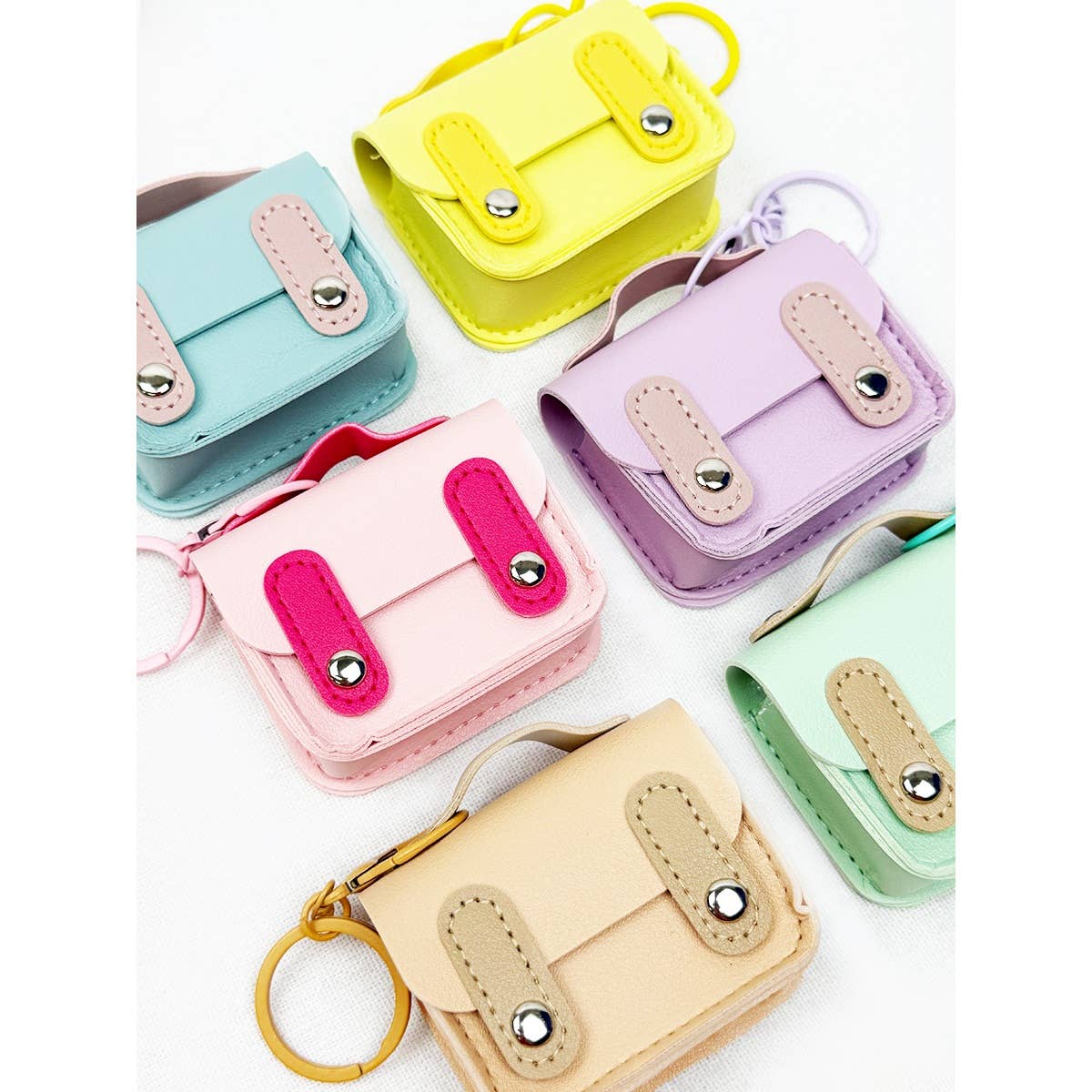 Leather Mini Coin Bag Key Chain