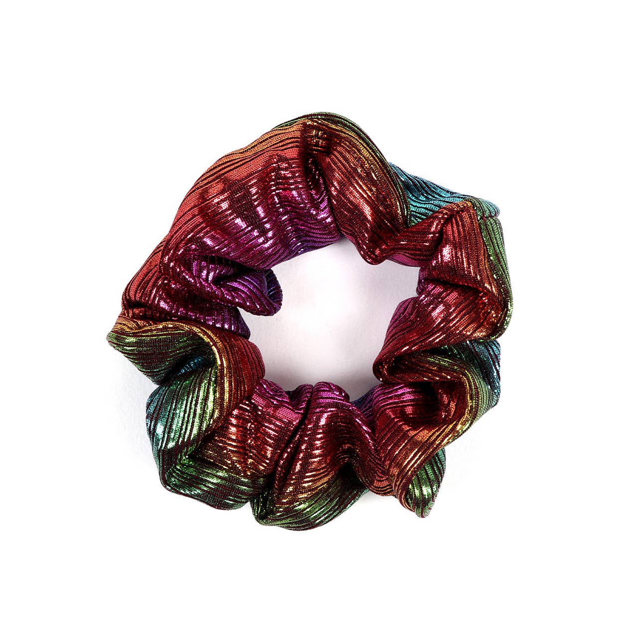 Assorted Shiny Metallic Hair Scrunchies-