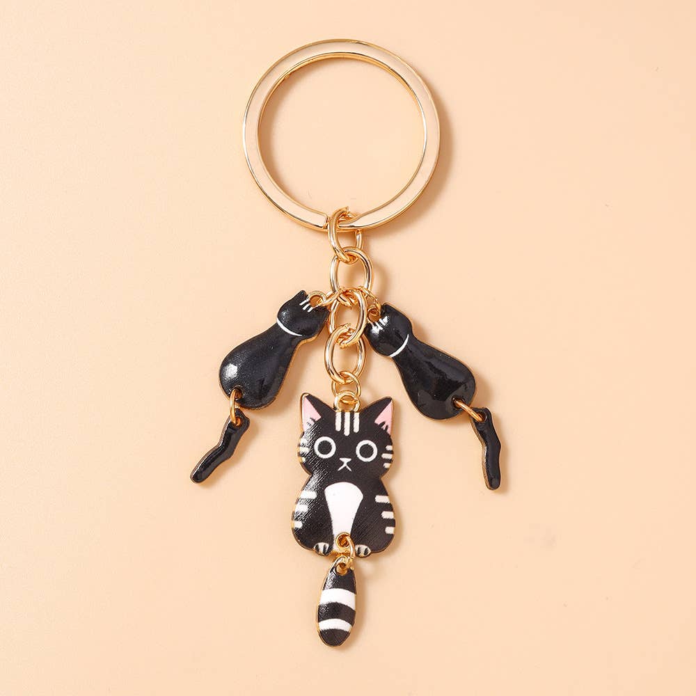 Cute Cartoon Cat Keychain