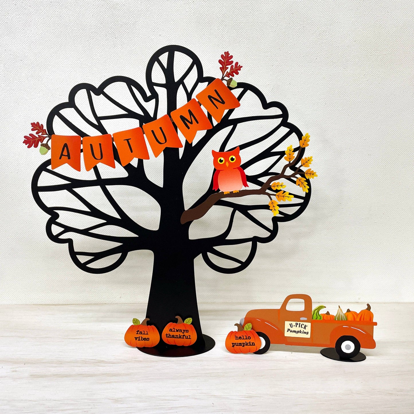 Fall Sentiment Pumpkin Magnets S/3, Cozy Fall Decor