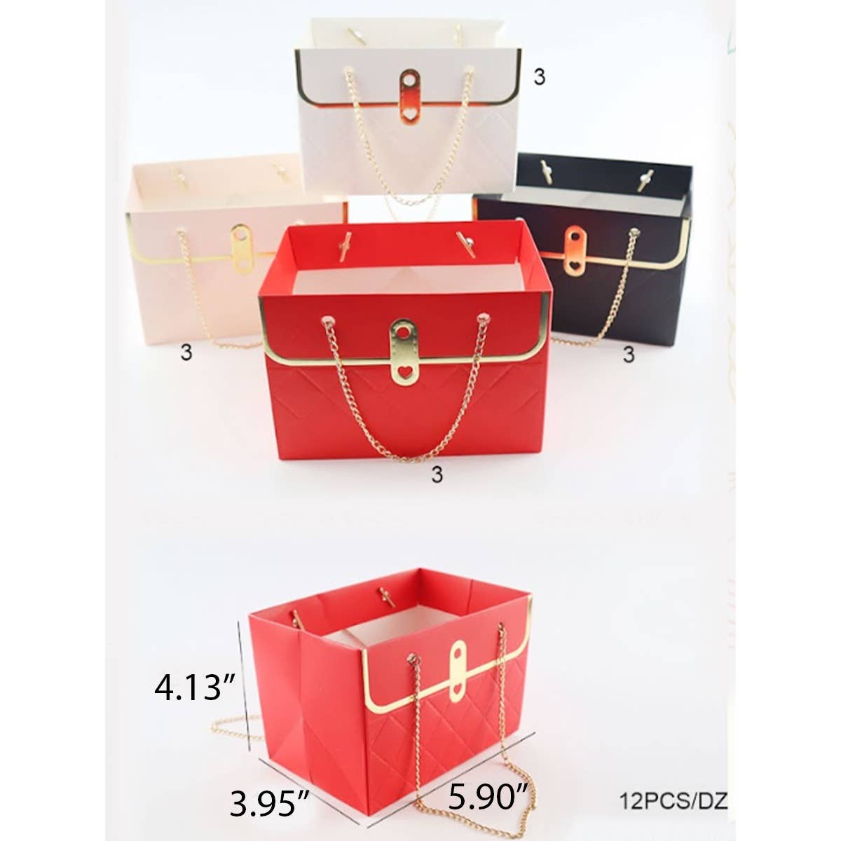 Metal Handle Fancy Handbag Shape Gift Bag