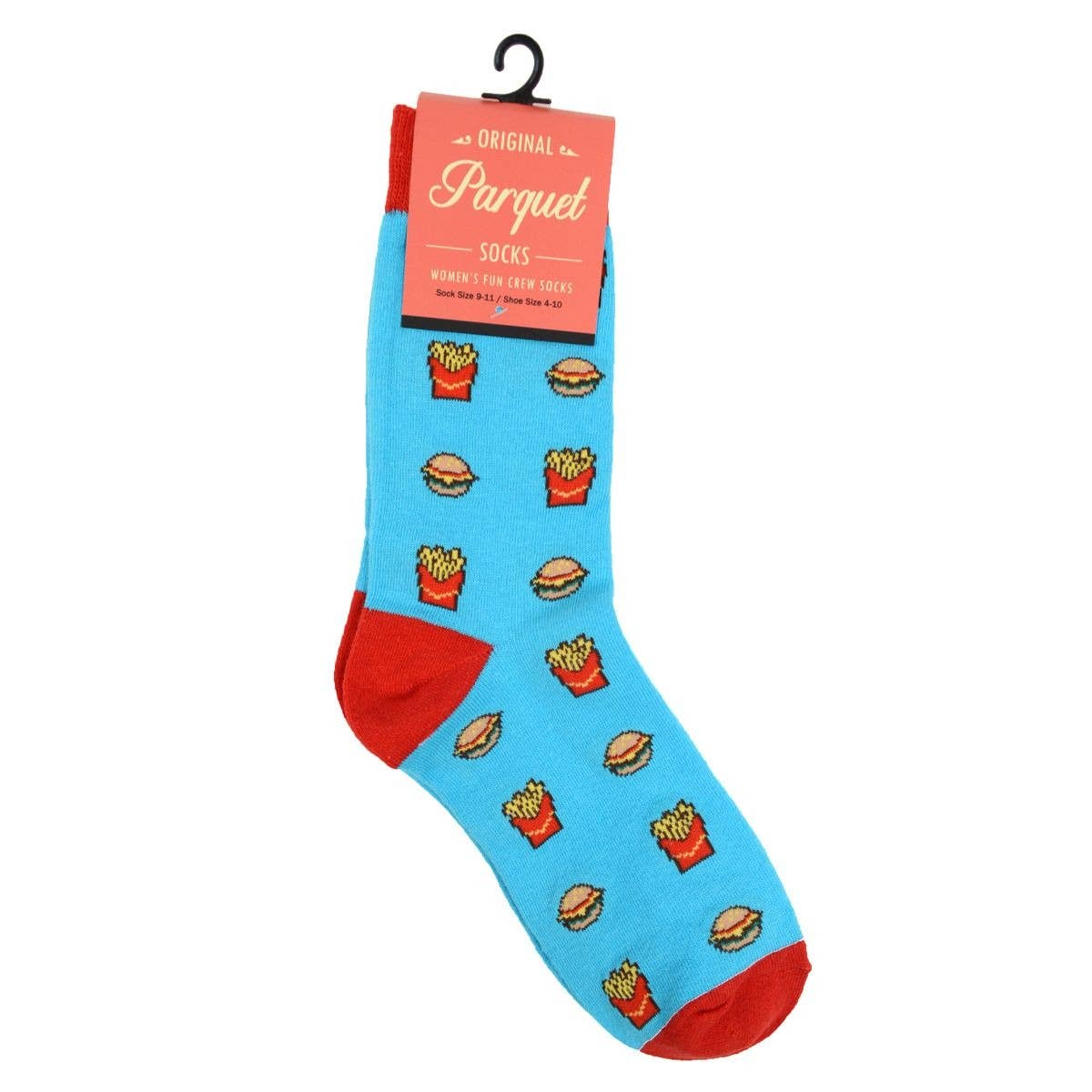 Women's Hamburger & French Fries Novelty Socks