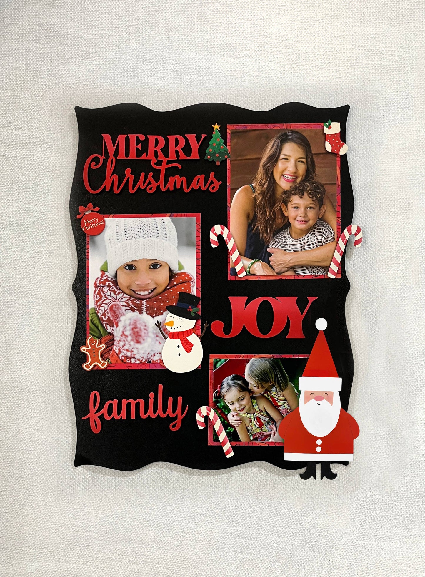 Merry Christmas Magnets S/4, Holiday Decor