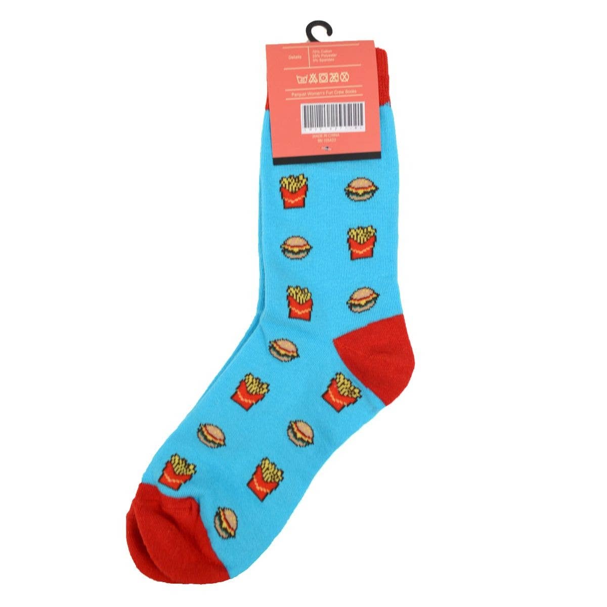 Women's Hamburger & French Fries Novelty Socks