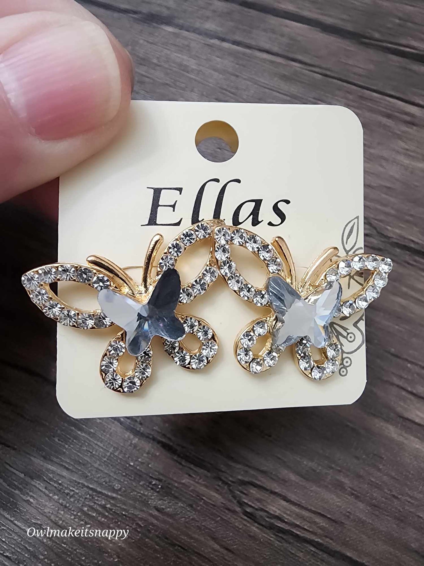 Butterfly Rhinestone Earrings