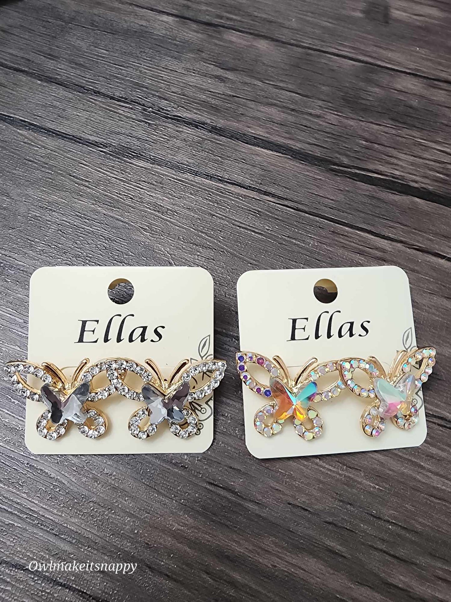 Butterfly Rhinestone Earrings