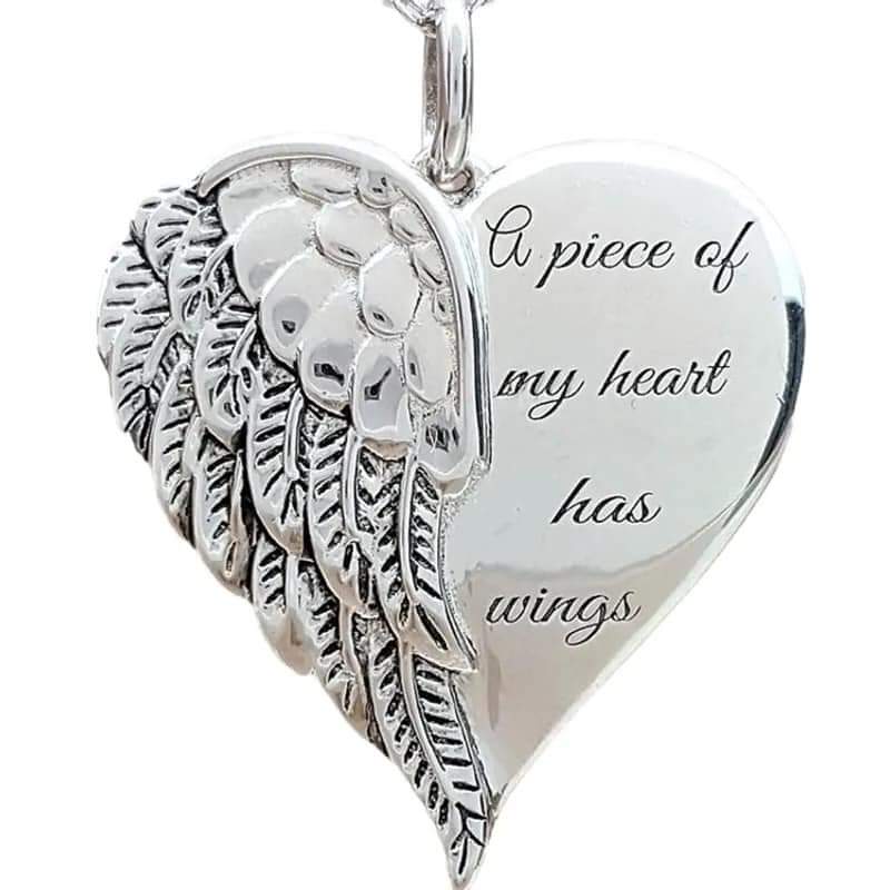 A Piece of My Heart Has Wings Necklace