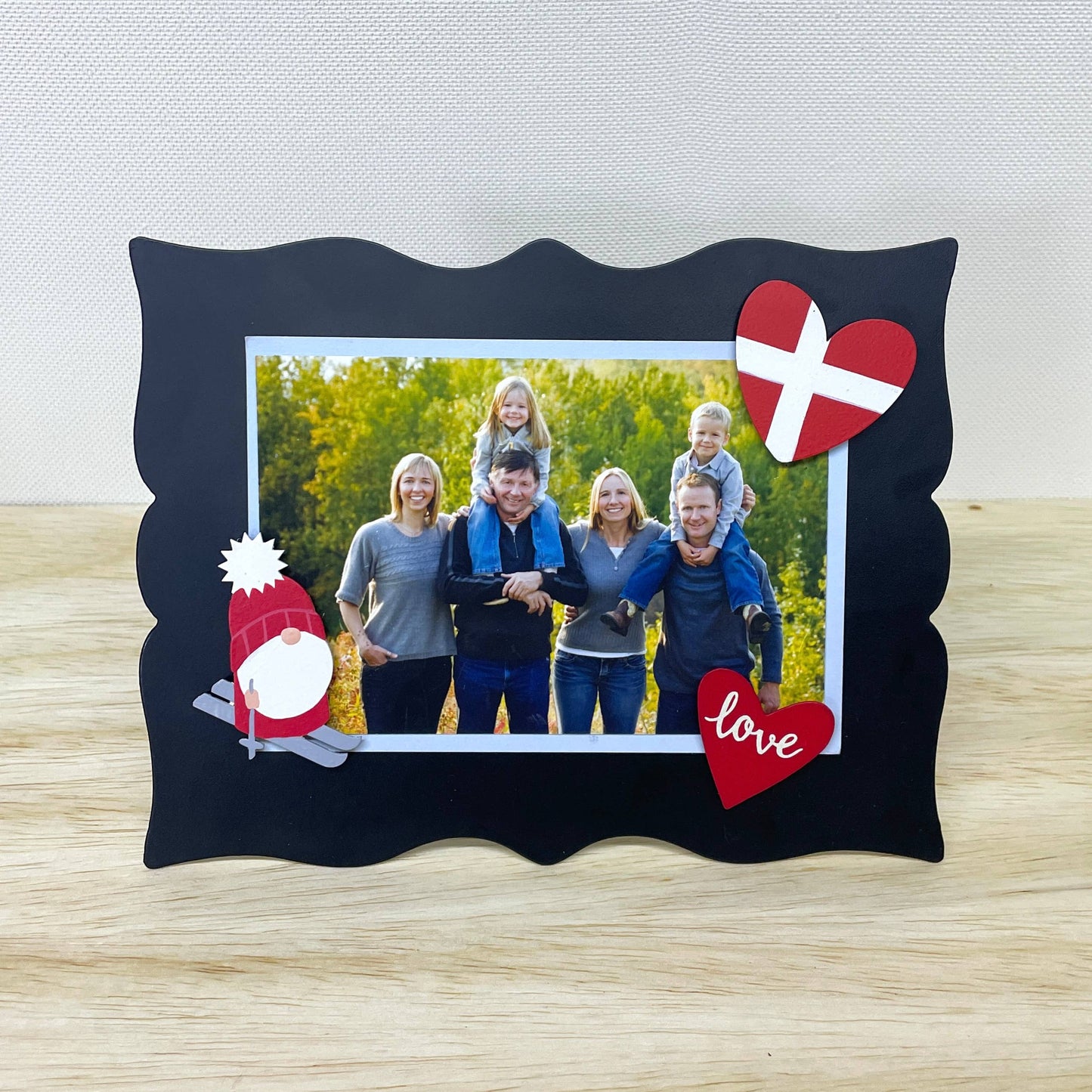 Skiing Gnome Magnet, Single, Scandinavian Artwork