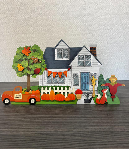 Fall Truck w/ Gourds Magnet, Harvest Decor