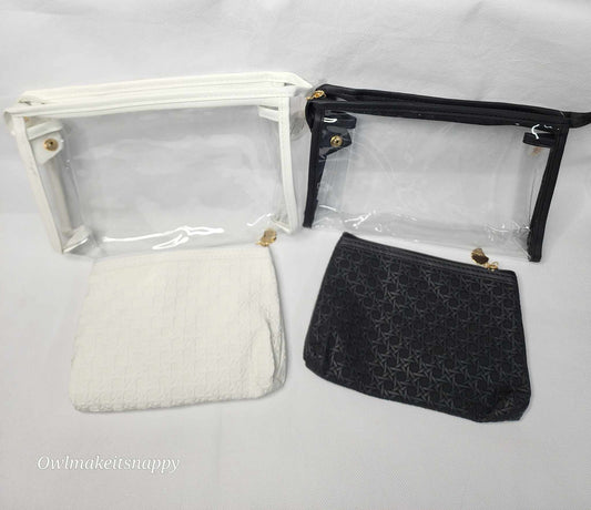 Nicole Clear Makeup bags 2pc