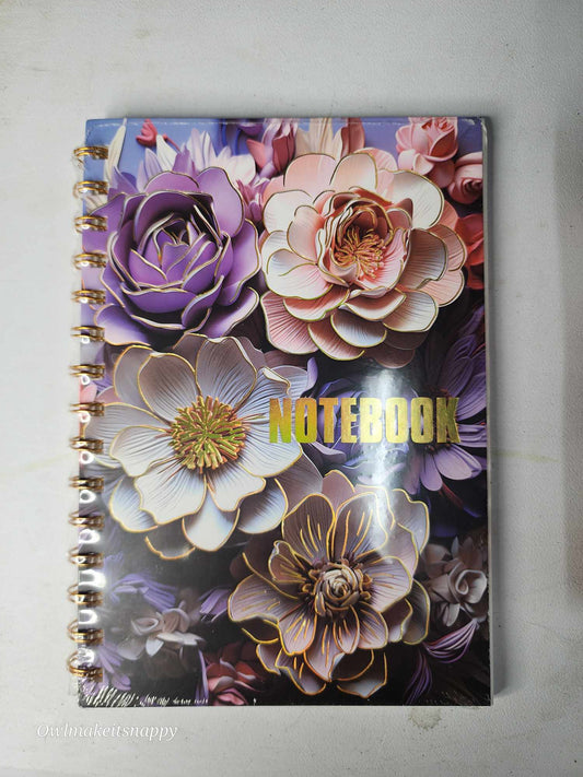 Assorted Flowered 6 x 8 Notebook