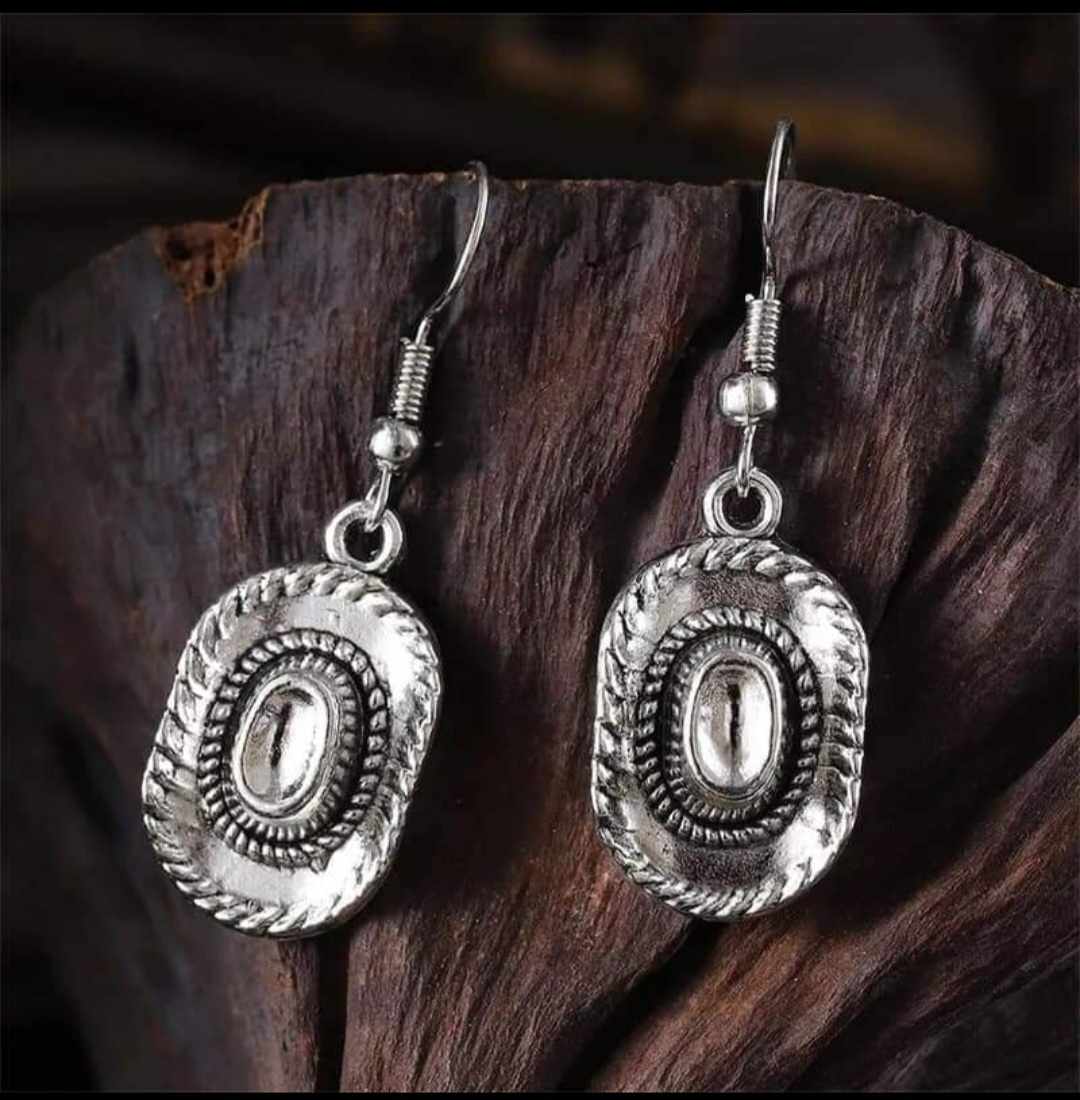 Cowboy hat earrings