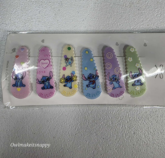 Blue Man Hair clip 6pack