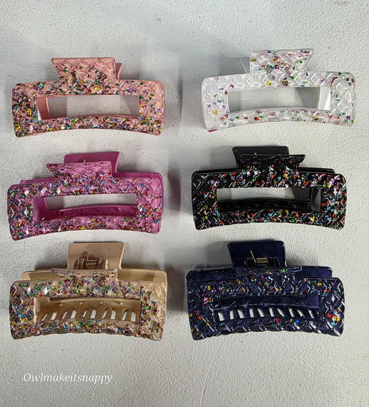4in Confetti Claw Clip