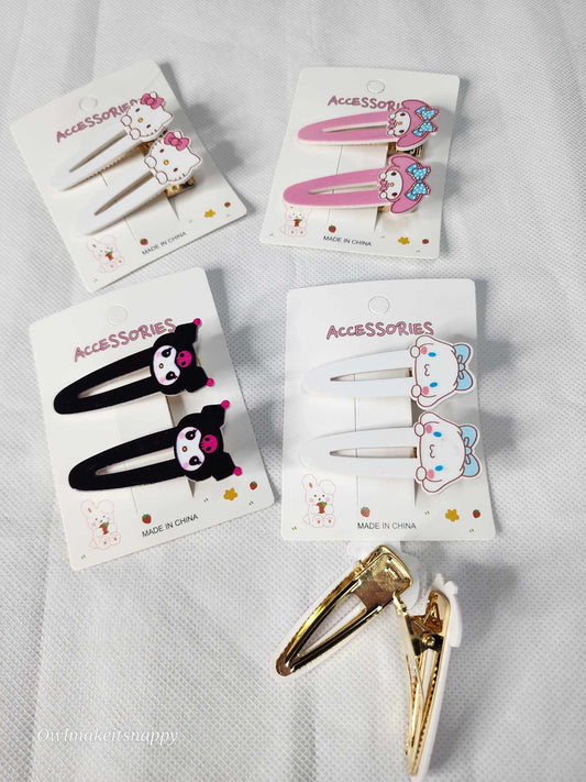 2pk Character Hair Clips