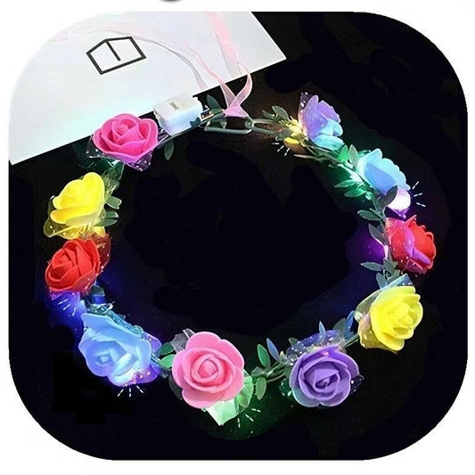 Light up Head Flower Garland Hair Deco