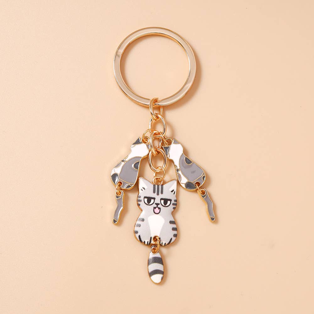 Cute Cartoon Cat Keychain