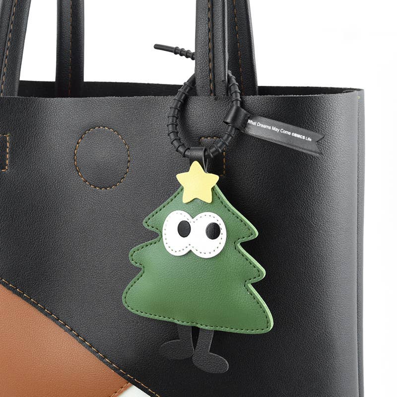 Christmas Tree Apple Star Cartoon Keychain Pendant