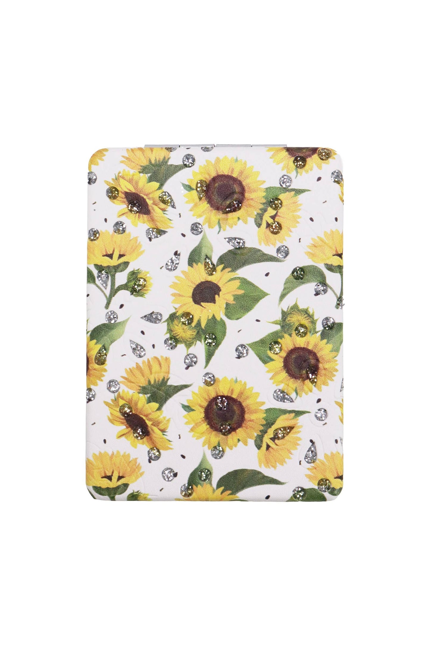 Glittery Sunflower Compact Mirror - 12 Pcs