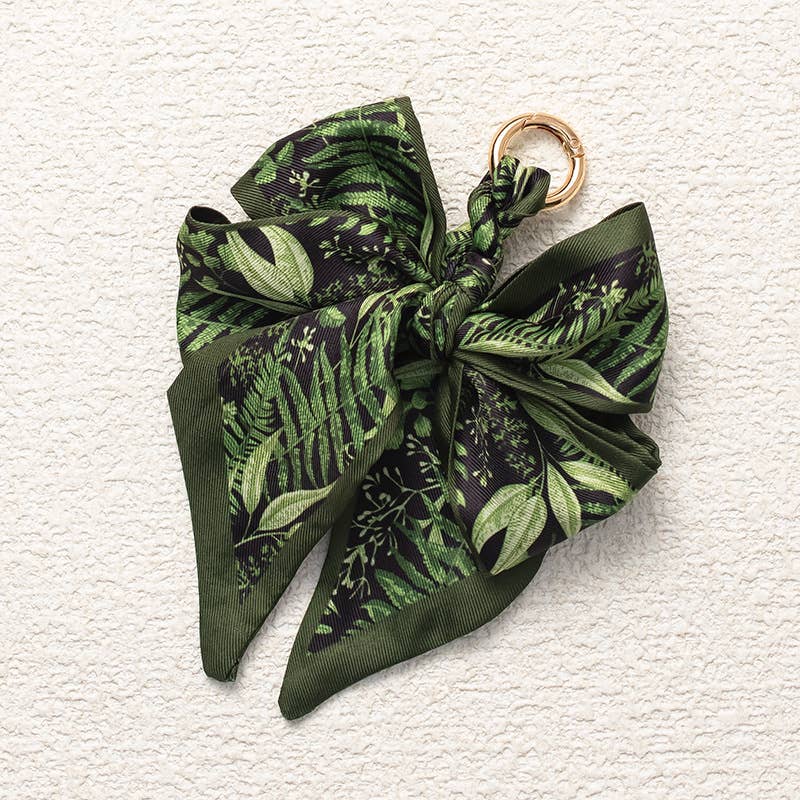 Stylish Fabric Woven Bow Bag Charm