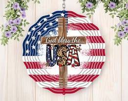 God Bless the USA Wind Spinner