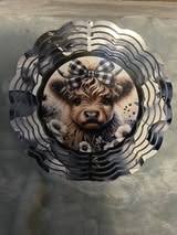 Highland Cow Wind Spinner
