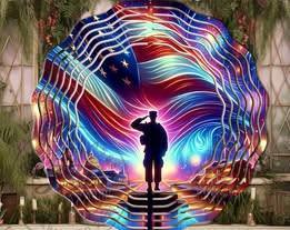 Soldier Salute Wind Spinner