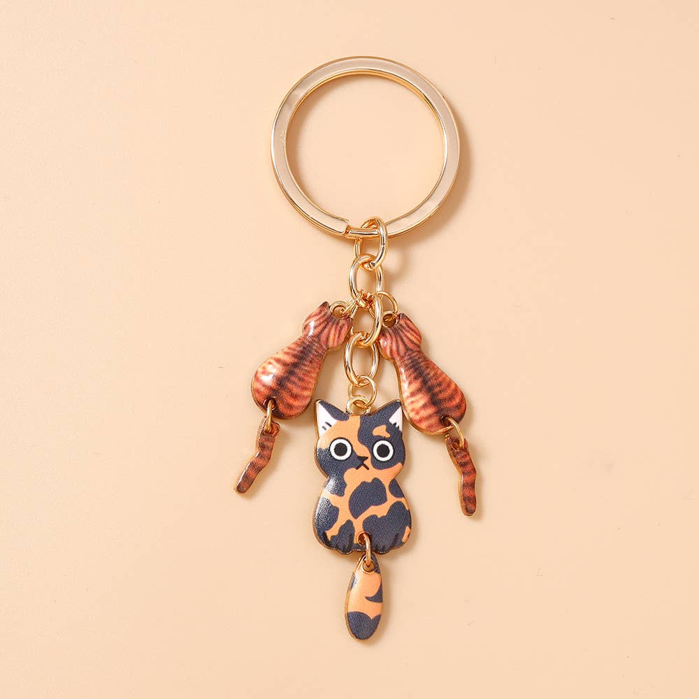 Cute Cartoon Cat Keychain