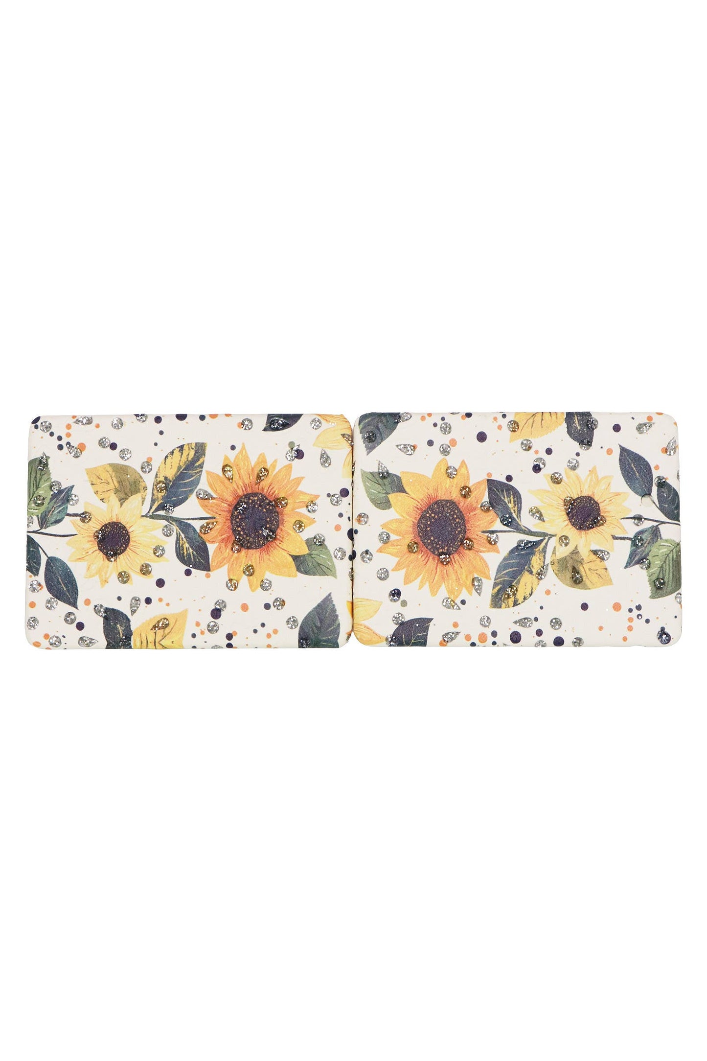 Glittery Sunflower Compact Mirror - 12 Pcs