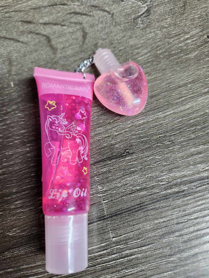 Unicorn Lip Oil with Heart