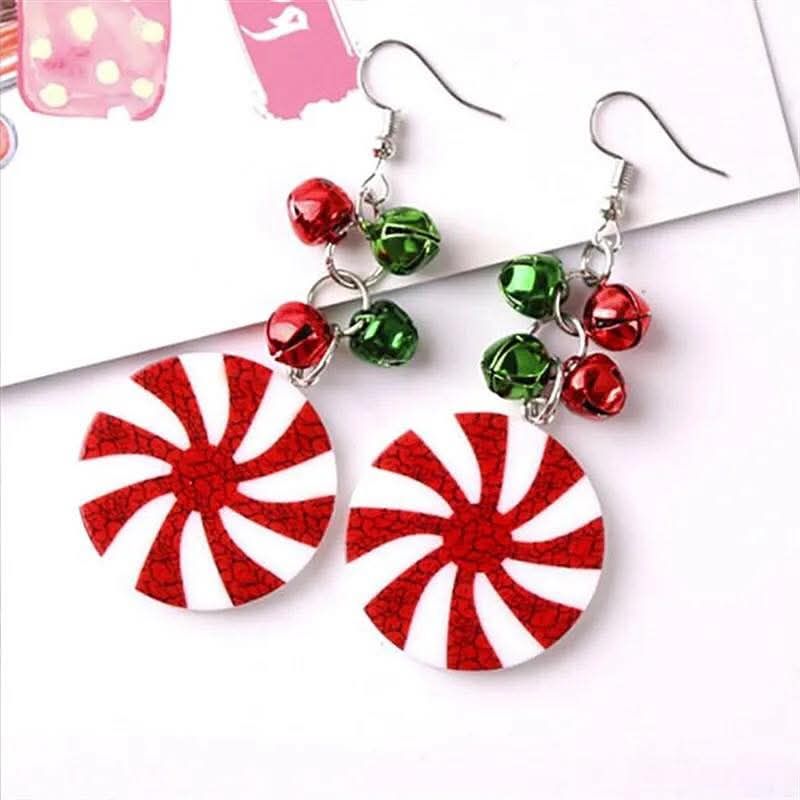 Peppermint Jingle Bell Earrings