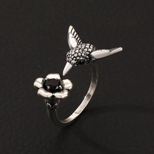 Hummingbird Adjustable Ring