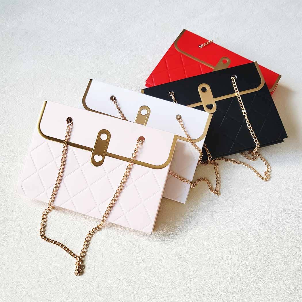 Metal Handle Fancy Handbag Shape Gift Bag