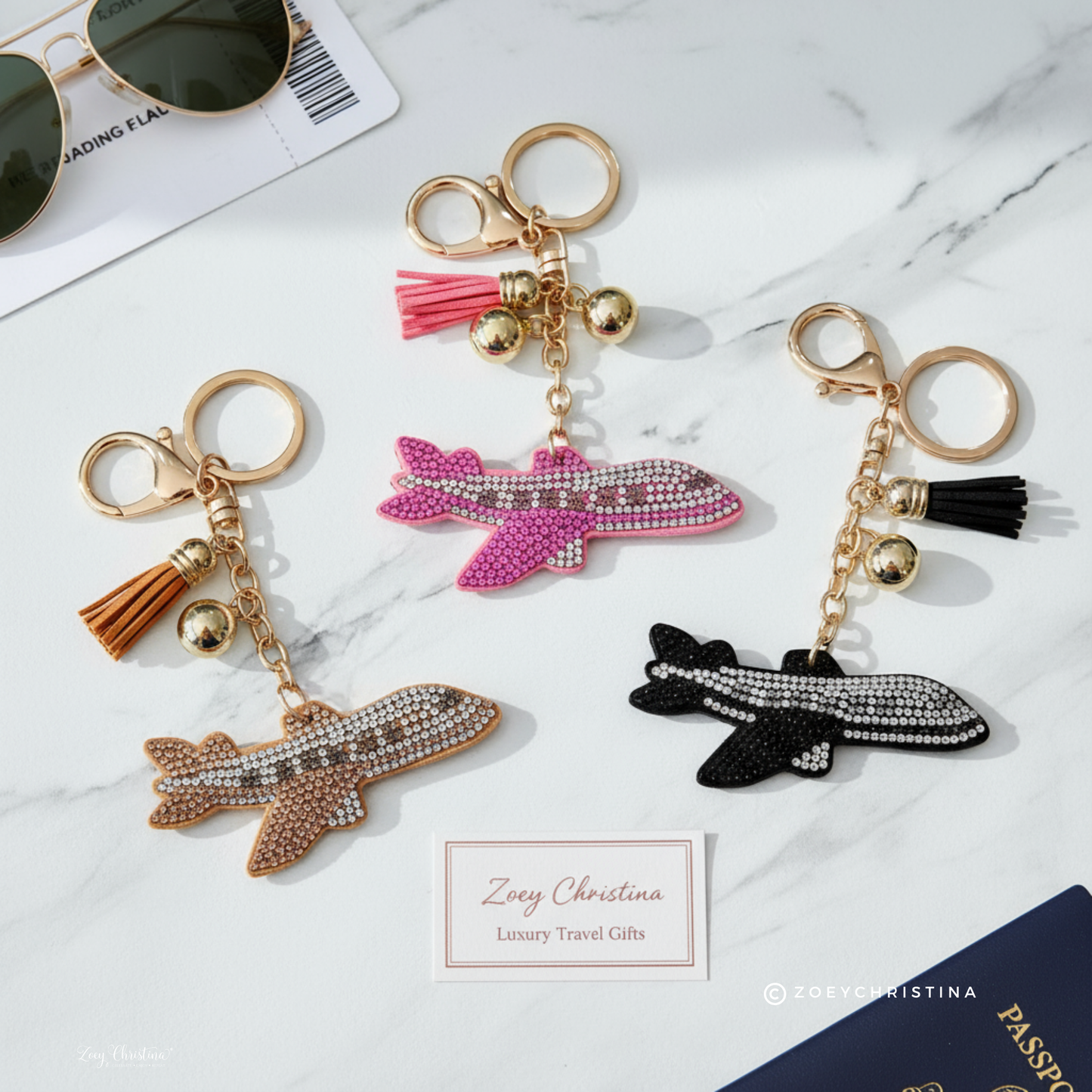Airplane Bag Charm – Keychain for Flight Attendant