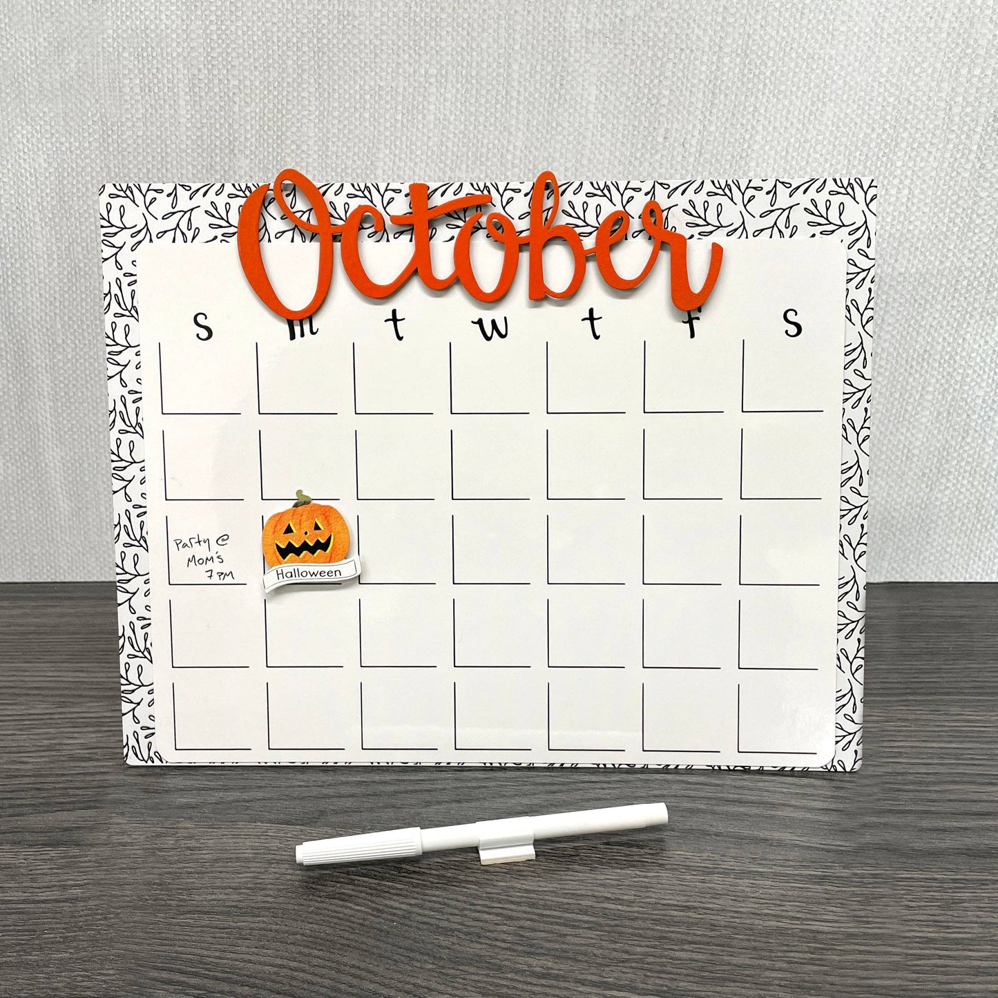 Dry Erase Calendar w/ Desk Easel