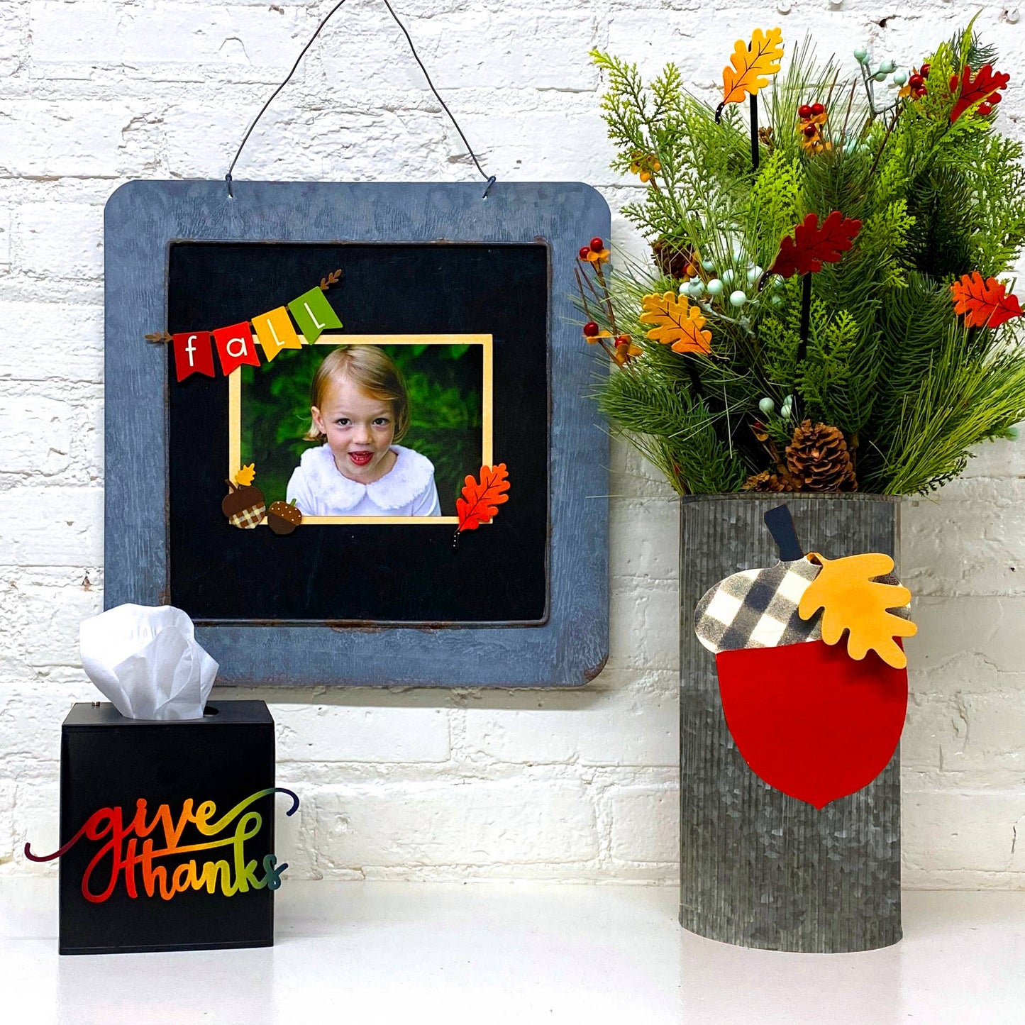 Fall Banner Magnets S/3  (6"w), Fall Decor