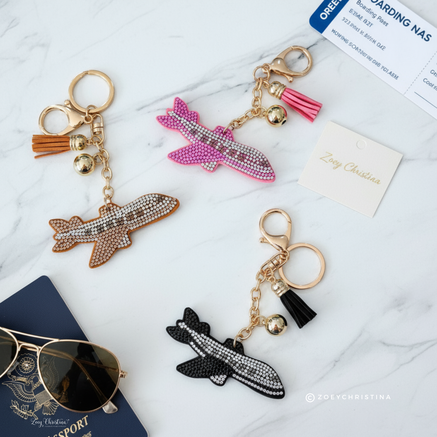 Airplane Bag Charm – Keychain for Flight Attendant