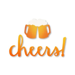 Cheers! with Beer Magnets 2 Pack