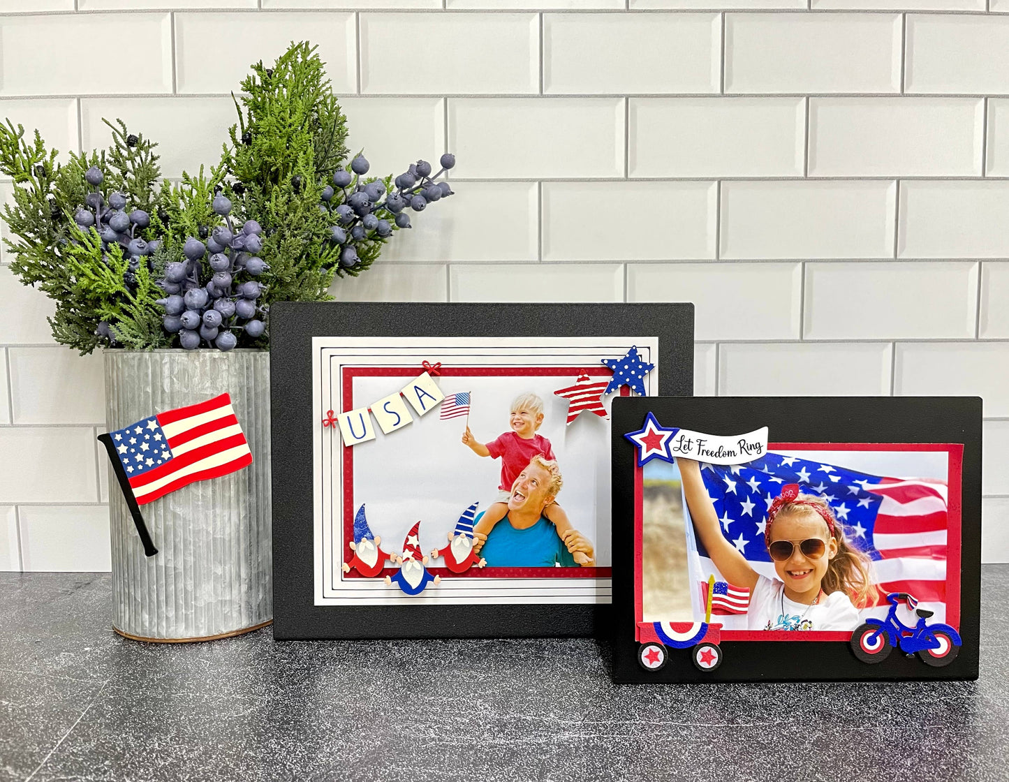 Patriotic Parade Magnets S/3, 4th of July Decor