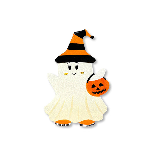 Trick-or-Treat Ghost Magnet, Cute Halloween Decor